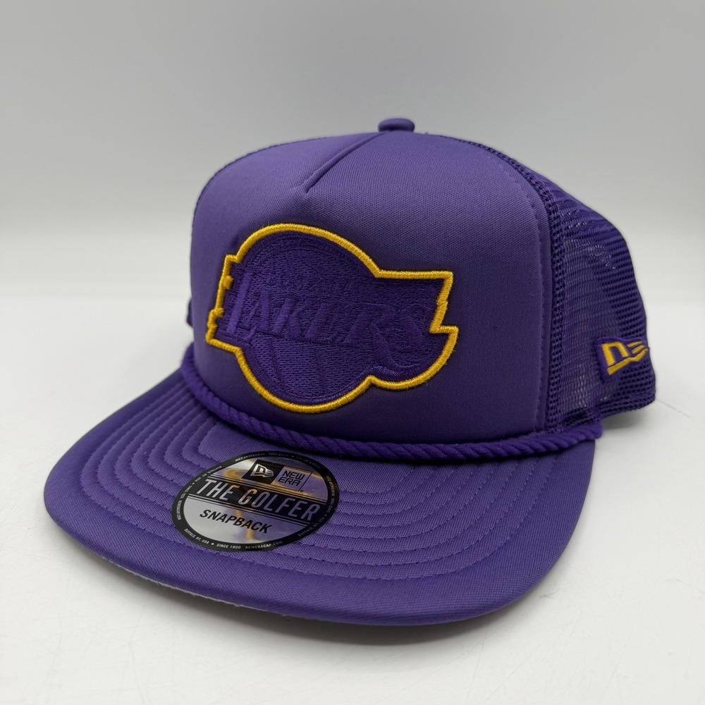 New Era The Golfer Los Angeles Lakers Hat Cap Snapback Adjustable Tonal Pop NBA